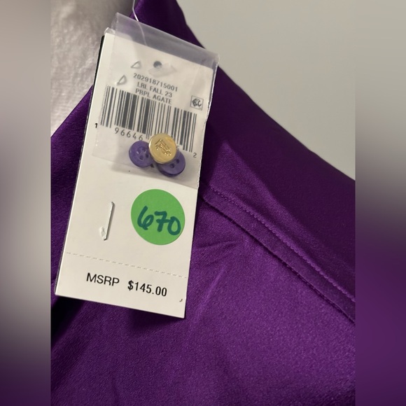 Ralph Lauren Classic Fit Satin Charmeuse Shirt NWT 1X - Picture 10 of 10